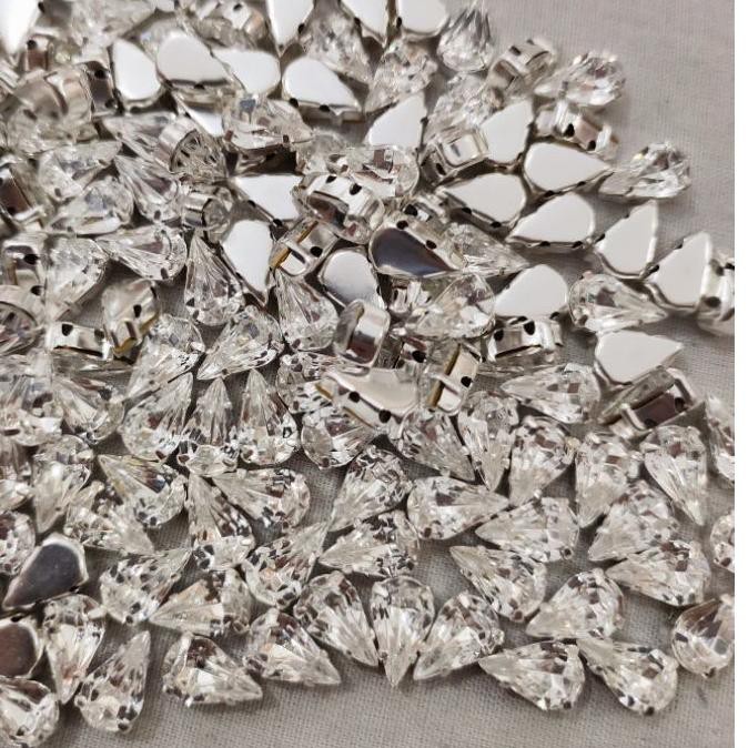 Terbaru GROSIR KRISTAL CANGKANG TETES PRECIOSA 6X10MM  1 GROSS . . . .