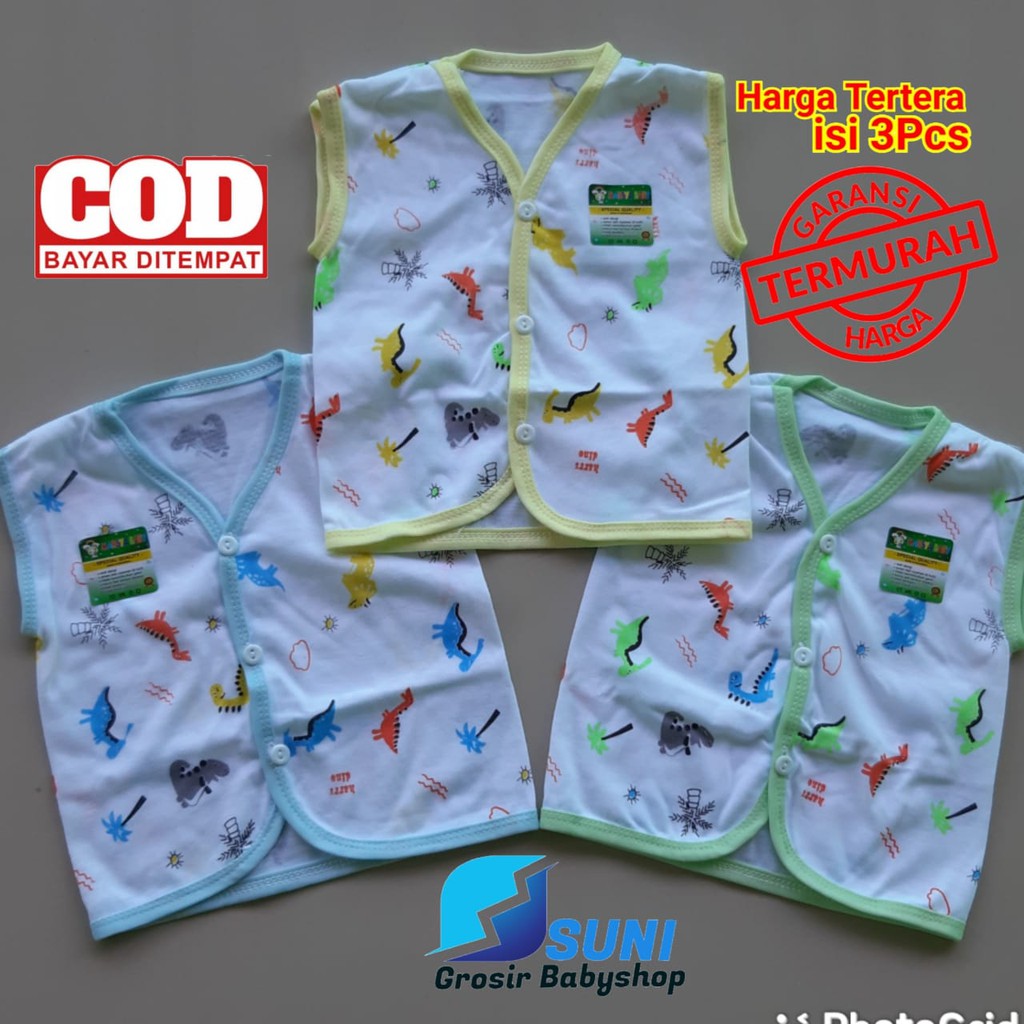 3pcs Baju bayi Bis Kutung  Putih promo