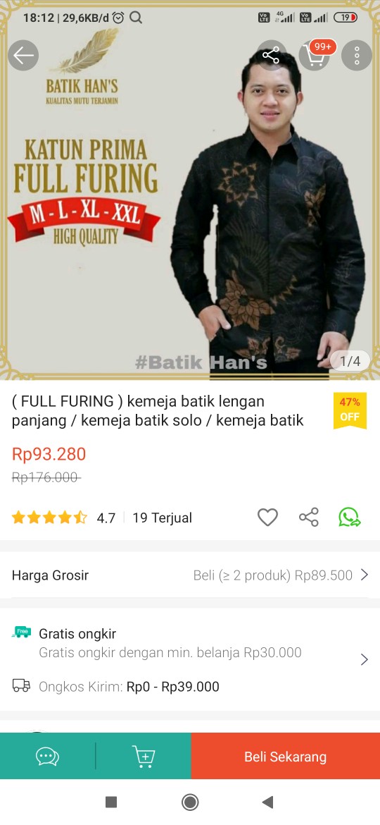 Kain Batik / Kemeja Batik Solo / Kemeja Batik Sragen / Batik Hans