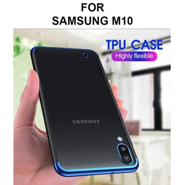Case Samsung M10 Softcase Casing Hp Back Cover Transparan Tpu Plating Shopee Indonesia