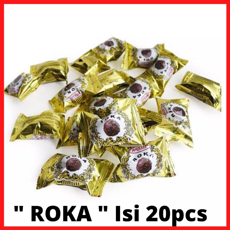 APOLLO ROKA WAFER BALL COKLAT ISI 20PCS | SNACKMAMA