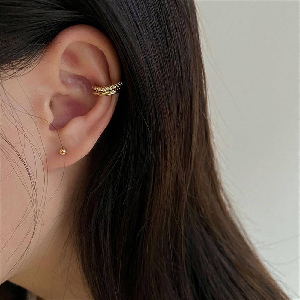 Lily 3Pcs/Set CZ Cuff Anting Wanita Pria Pesta Dainty Tanpa Tindik Ear Cuff