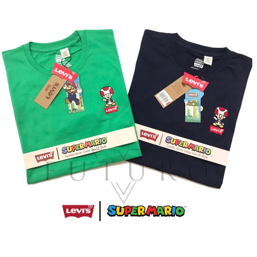 Kaos Oblong Levis x Mario Bros premium original