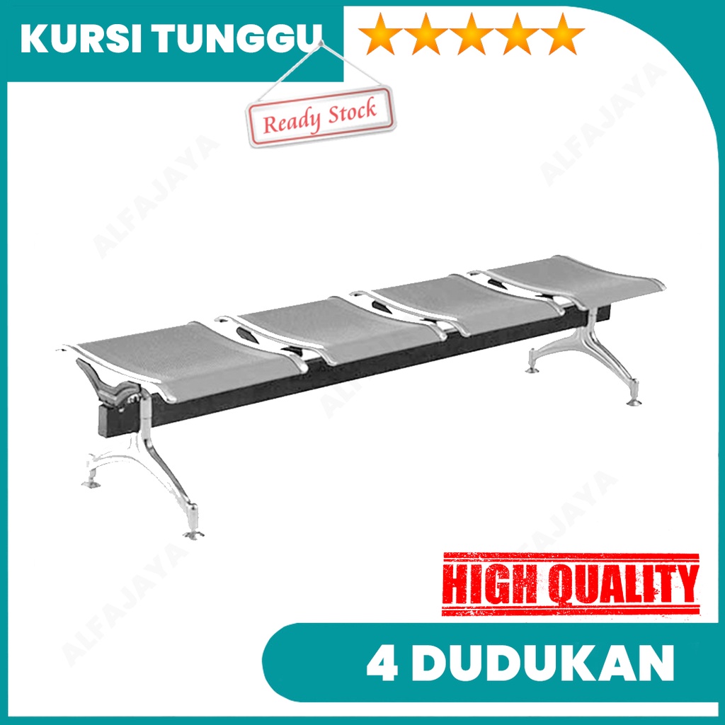 Kursi Tunggu Bandara 4 Tanpa Sandaran