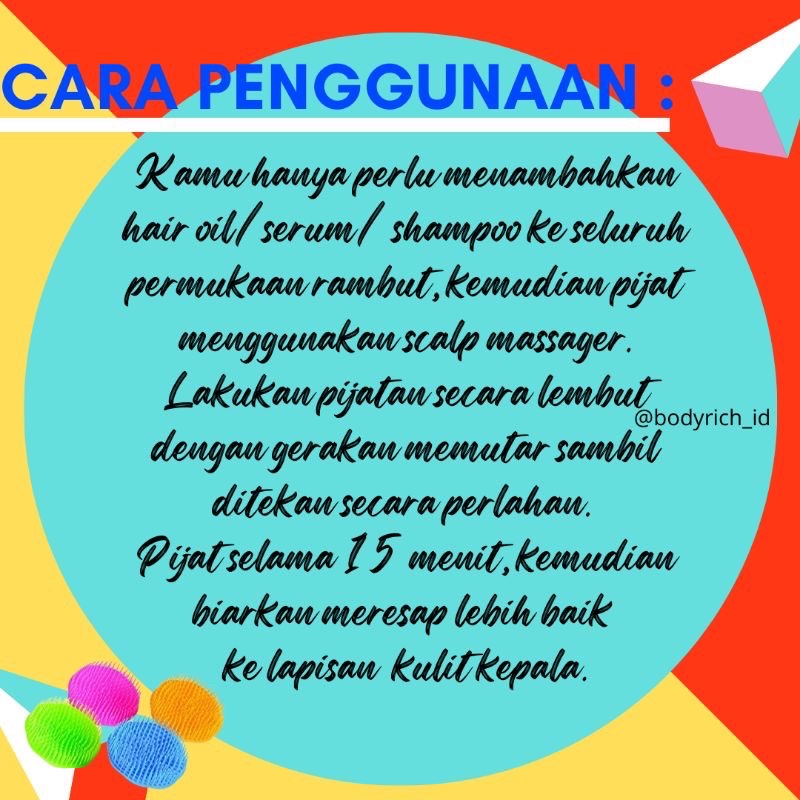 SISIR KERAMAS Head Scalp Hair Massager Sisir Salon Sikat Rambut Pijat Kepala Anti Ketombe