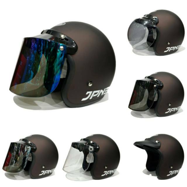 Helm Jpn sparkling brown coklat dof