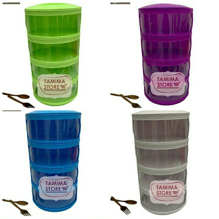 [COD SURABAYA] READY 4 Susun - Tudung Saji Susun Tingkat Food Cover Multi Layer Insulation