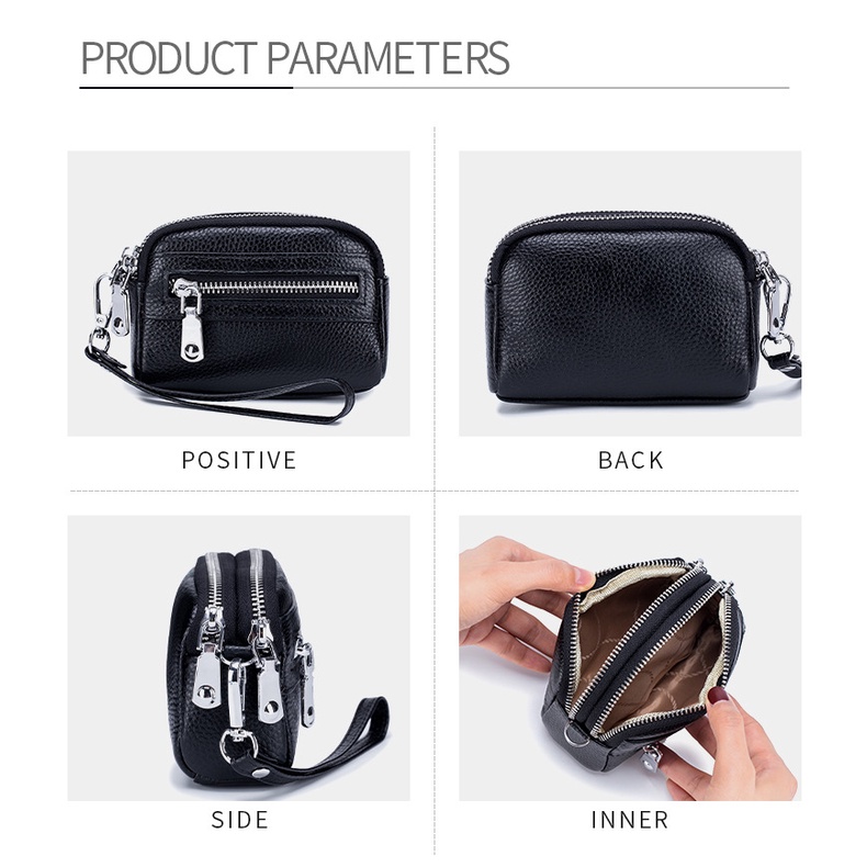 BTSO -  (( BAYAR Di TEMPAT )) NEW ARRIVAL !! Dompet Koin Mini Wanita Baru 2021 Tas Tangan DOmpet untuk Uang coin DOmpet untuk Kartu Dompet Clutch Tas Bahan Kulit Jeruk Tebal IMPORT