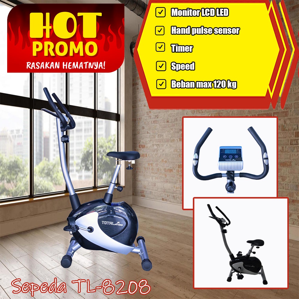 Sepeda statis magnetik bike TL 8208, sepeda olahraga fitnes tl-8208, alat olahraga, alat fitness rum