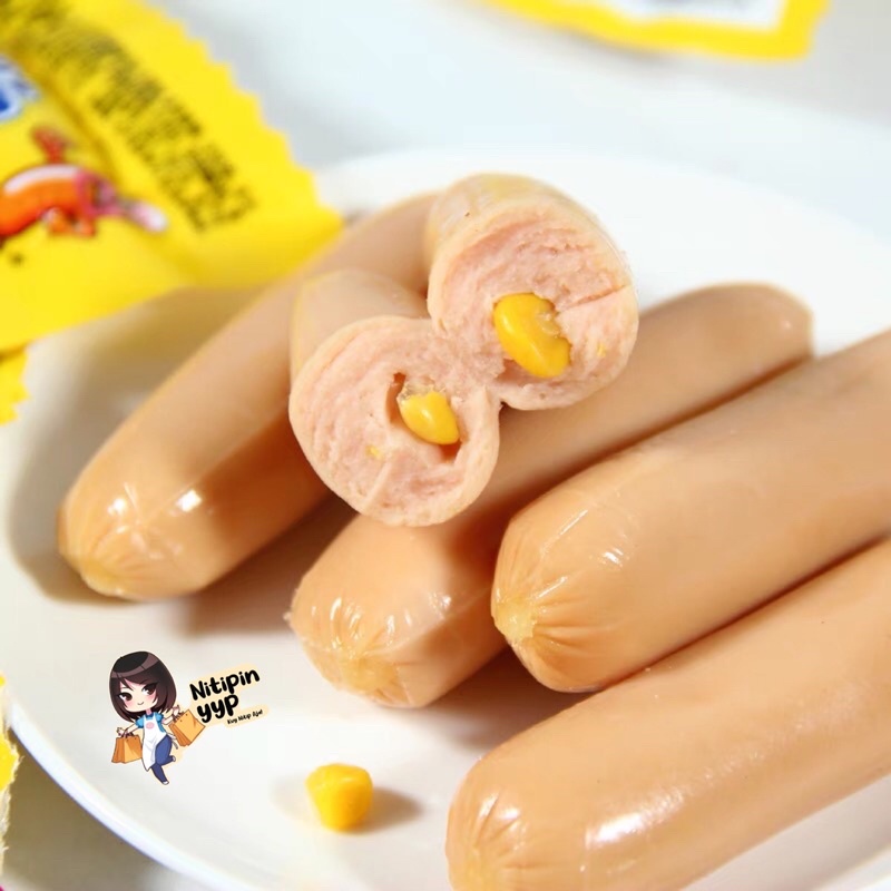 [WAJIB COBA] Sosis Jagung Corn Hotdog, Sosis XianZai YuMiChang Cemilan Instant China Siap Saji - Sosis rasa Jagung (28gr)