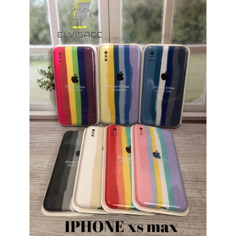 APPLE IPHONE XS MAX SILIKON CASE NEW RAINBOW COVER