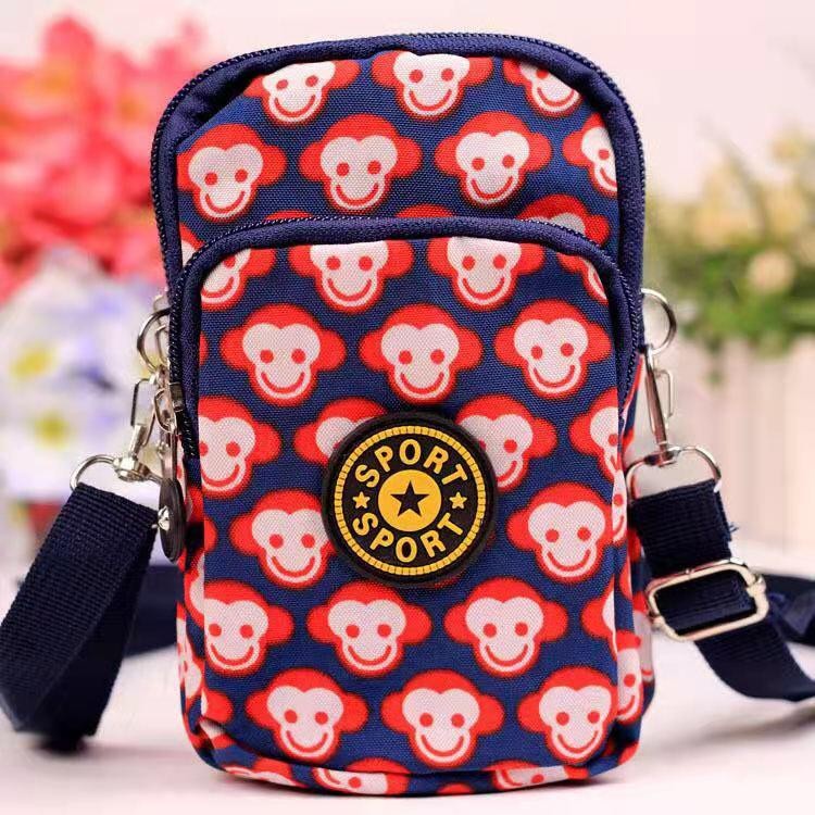 Tas Selempang Mini Wanita Dompet Waterproof Nylon Sling Bag J108