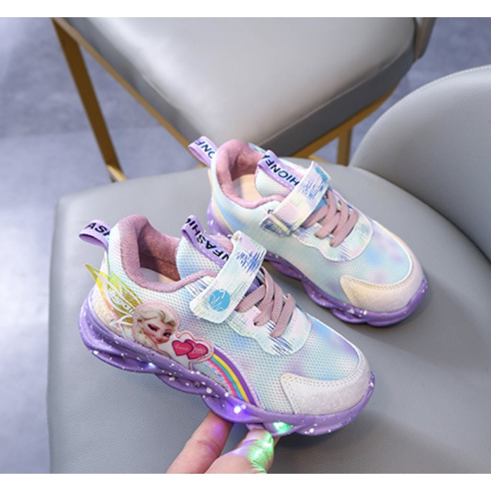 babyfit sepatu lampu LED anak perempuan RAINBOW ELLSA sneakers gs-0515r