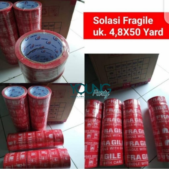 

Unik Lakban Fragile 90 Yard Merah/Lakban Fragile 2 Inc Gilaa!!!
