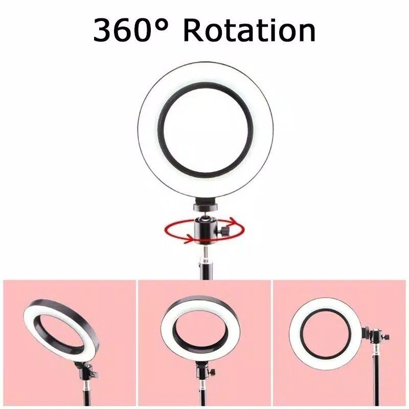 RING LIGHT LED 26CM. MAKE UP/VLOG.LAMPU TRIPOD 3161