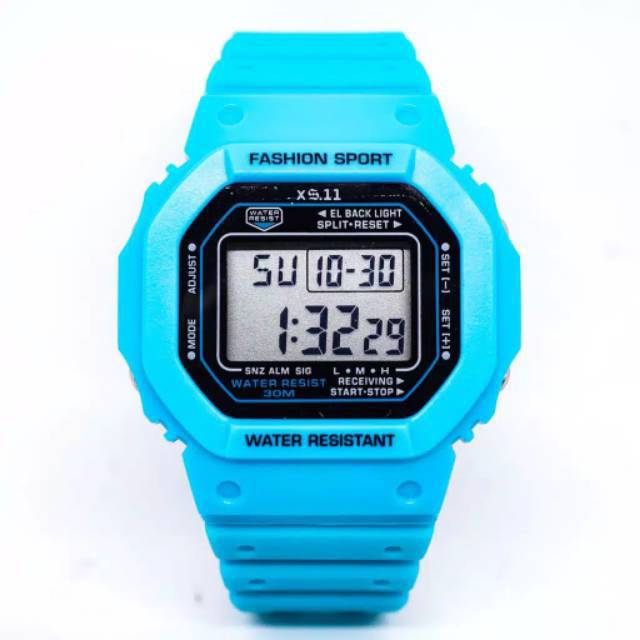 Jam Tangan Wanita/Pria Sporty XS11 Digital  Anti Air Strap Rubber