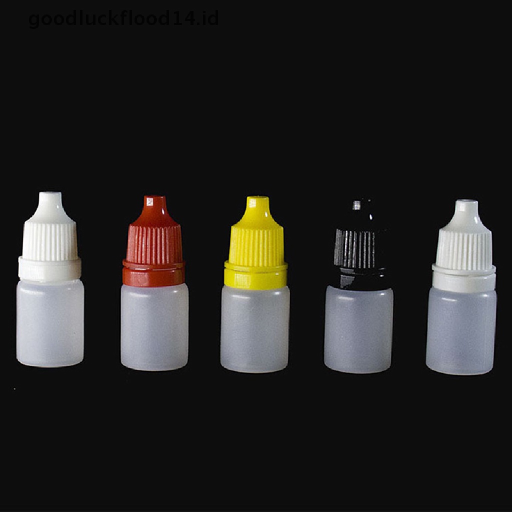 [OOID] 50pcs PET Plastic Empty Dropper Bottle 5ML Liquid Eye Clear Water Vial ID