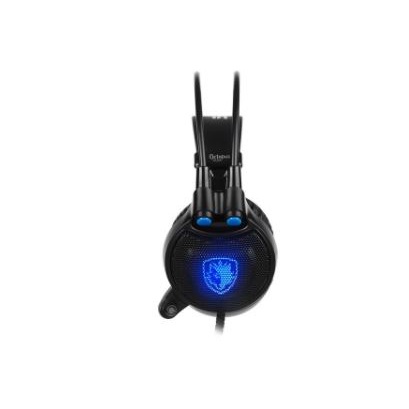 Headset gaming sades wired usb 7.1 surround sound vibration stereo with microphone octopus plus - headphone