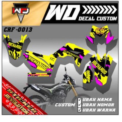 Decals sticker crf motif terbaru