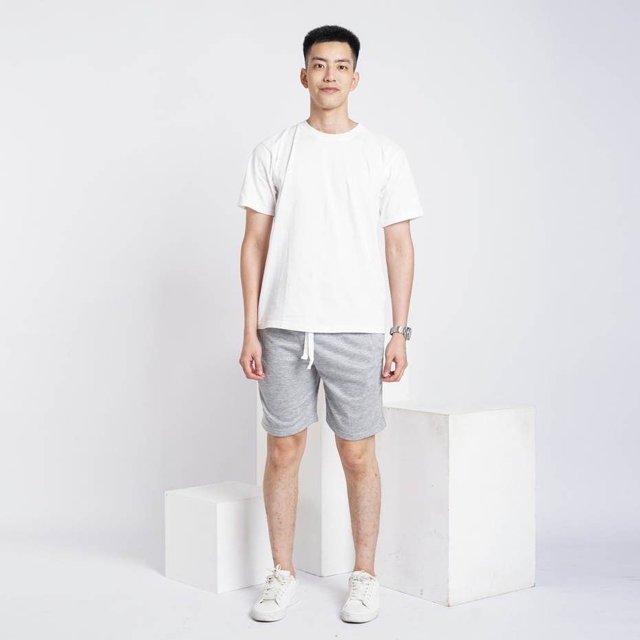 SANVANINA Celana Pendek Abu-Abu Muda | Sweatshort Pants Light Grey Unisex | A-250B