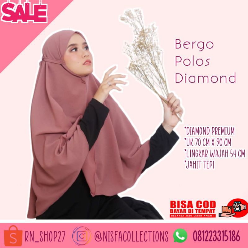Hijab Jilbab Keurudung Bergo Instan Motif Simple serut