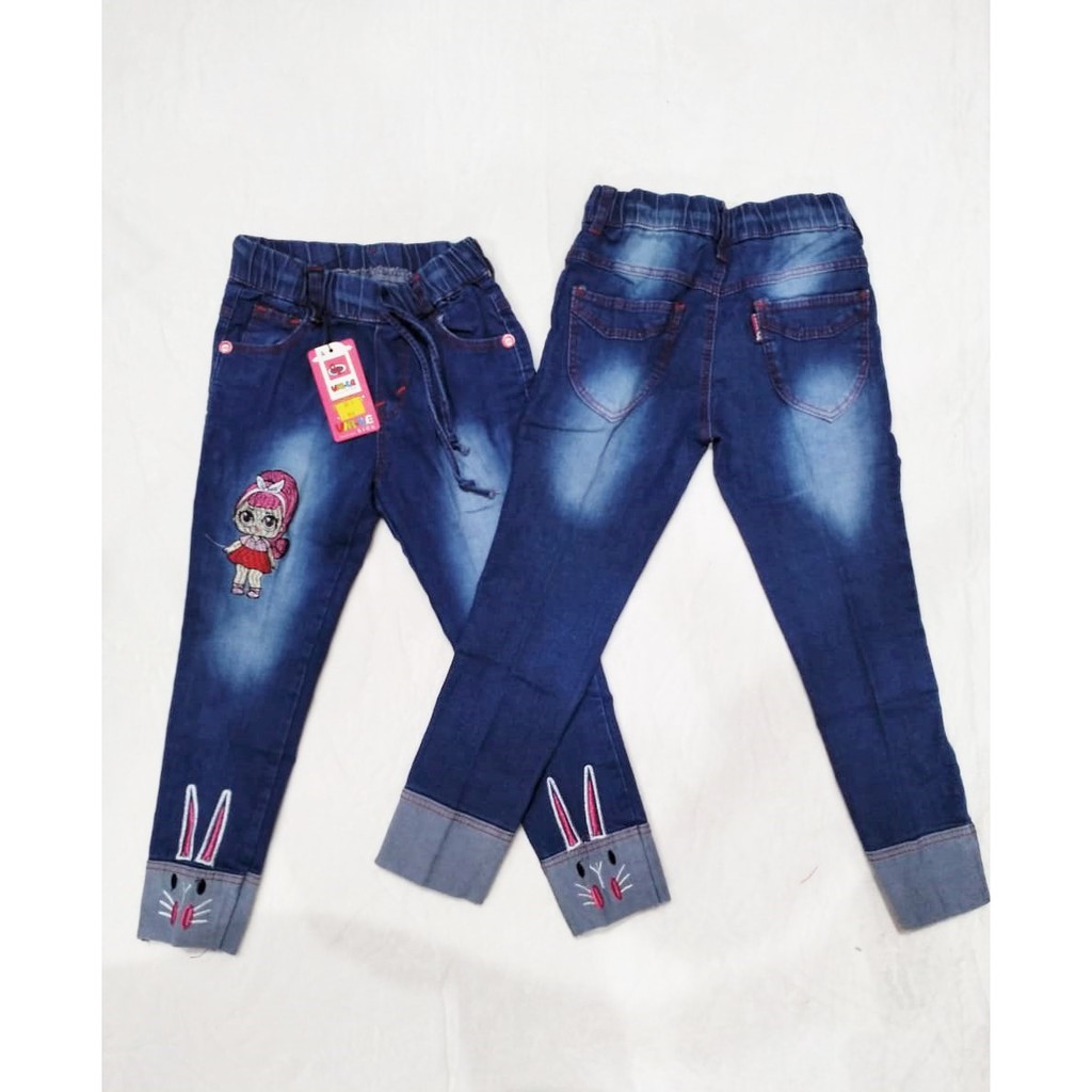  Celana  Jeans Panjang Stik  Balik  Anak Perempuan Shopee 