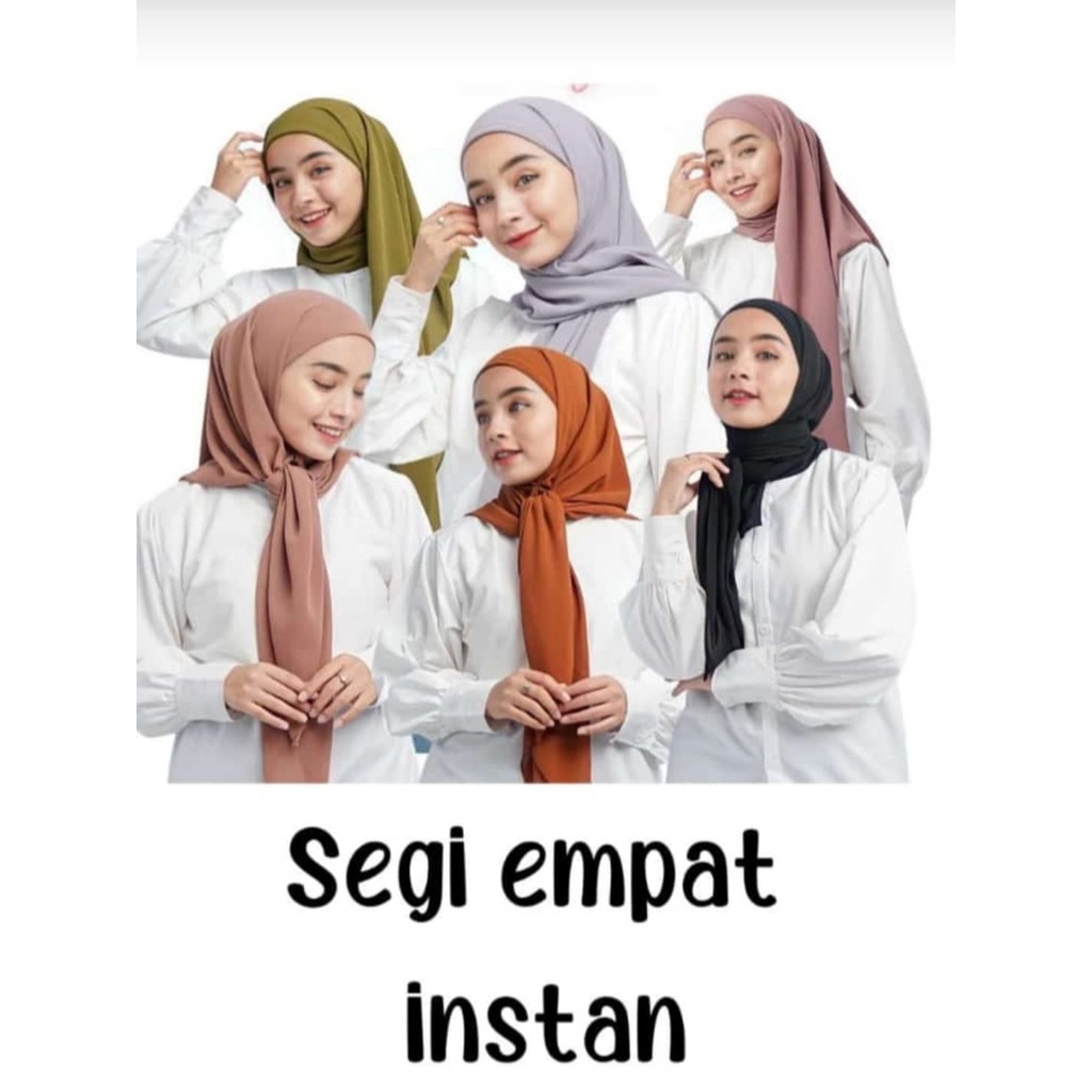 hijab segi empat instan melayu / hijab instan turki / hijab segi empat malaysia