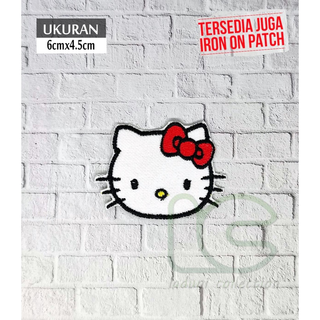 PATCH BORDIR TEMPEL KARAKTER HELLO KITTY HEAD