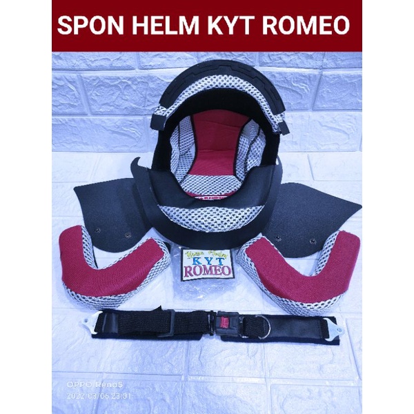 BUSA SPON HELM KYT ROMEO KUALITAS SEPERTI ORIGINAL MERAH PUTIH