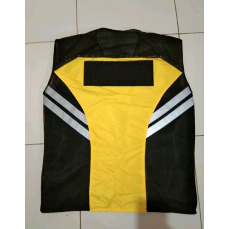 ROMPI SAFETY JUMBO XXXXL BIG SIZE KUNING HITAM BAHAN TASLAN LINGKAR BADAN 140CM