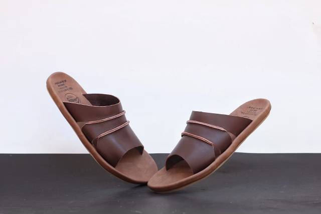 SANDAL KULIT PRIA CEVANY TAIM BLACK BROWN KULIT SAPI ASLI ORIGINAL FOOTWEAR
