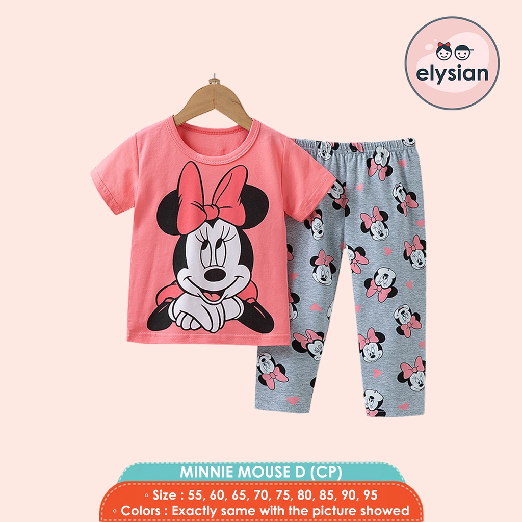 SETELAN BAJU TIDUR ANAK PEREMPUAN IMPORT CP MINNIE MOUSE D ELYSIAN