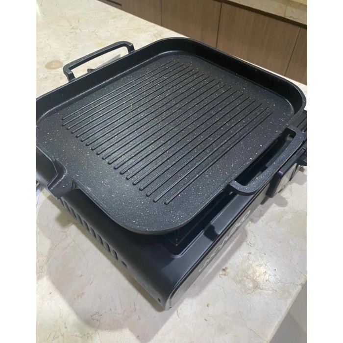 Esier Bbq Grill Pan - Pemanggang Daging Untuk Kompor Gas / Induksi _Art