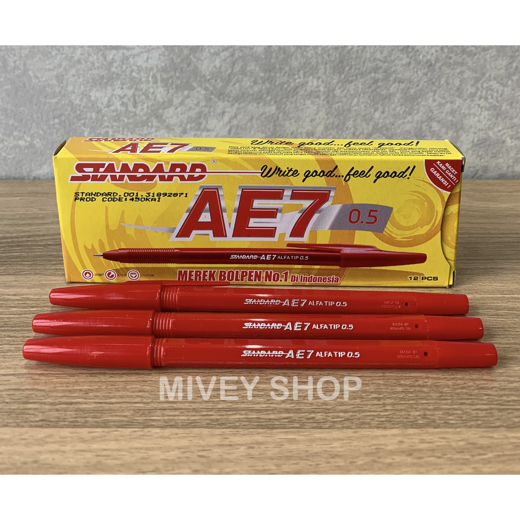 

Pulpen Standard AE7 0,5mm - Warna Merah