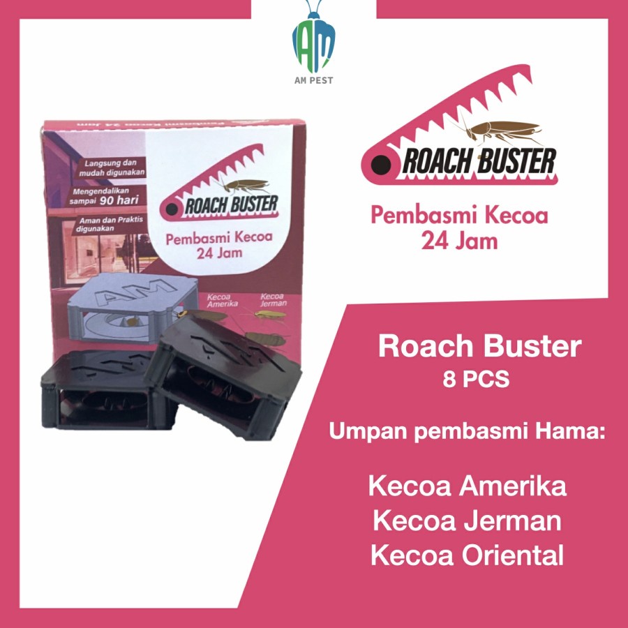 Pembasmi Kecoa Roach Buster/Racun Kecoa/ Umpan Kecoa Isi 4 pcs