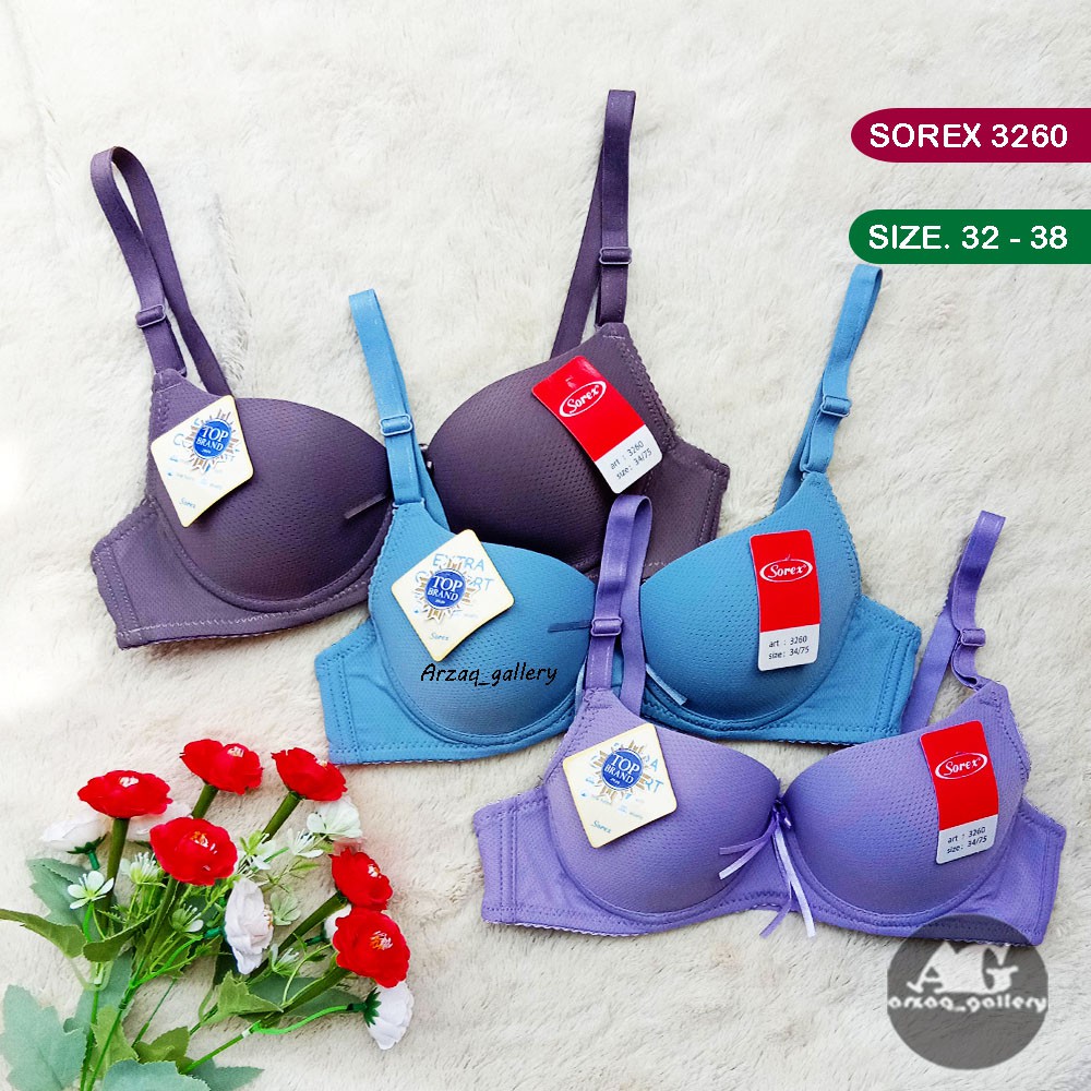 Bra Sorex 3260 | Bh Busa |  Kawat Kancing 2 Extra Comfort | Pakaian Dalam Wanita | Bh Wanita | Bra Wanita |