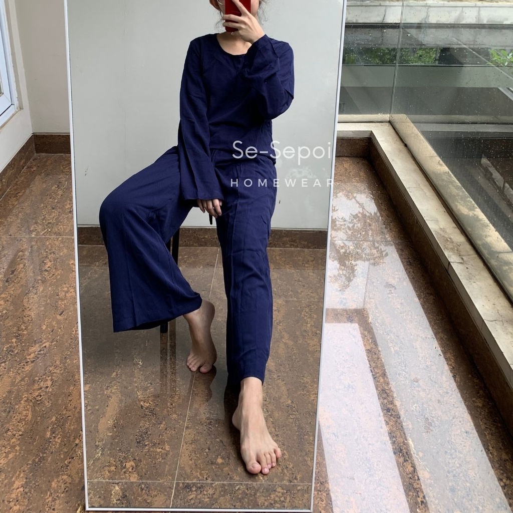 Long Sleeves Stormi Set - Set kulot - Set Lengan Panjang - Baju tidur - Baju Muslim - Baju Adem Tangan Panjang