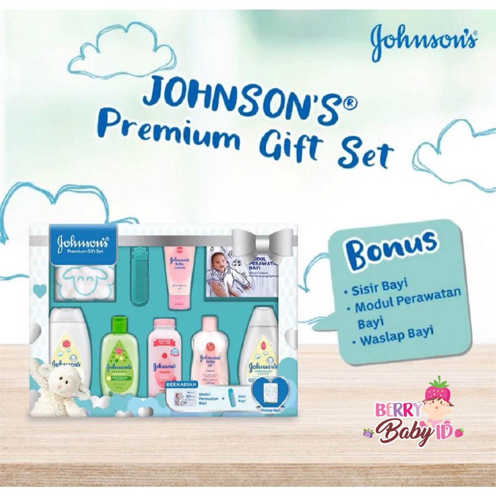 Johnson's Premium Baby Gift Set Hadiah Kado Perlengkapan Bayi Johnsons Berry Mart