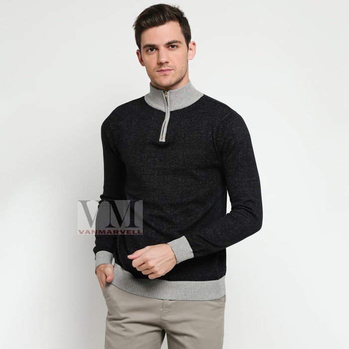 sweater resleting_hitam_abu#sweterpria#cartiganrajut#rajutpria#swetercartiganpria#