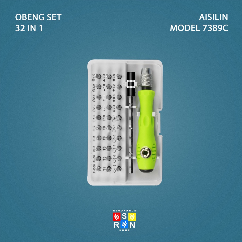 Obeng Set 32 in 1 Premium | Obeng Full set | Obeng Reparasi Lengkap
