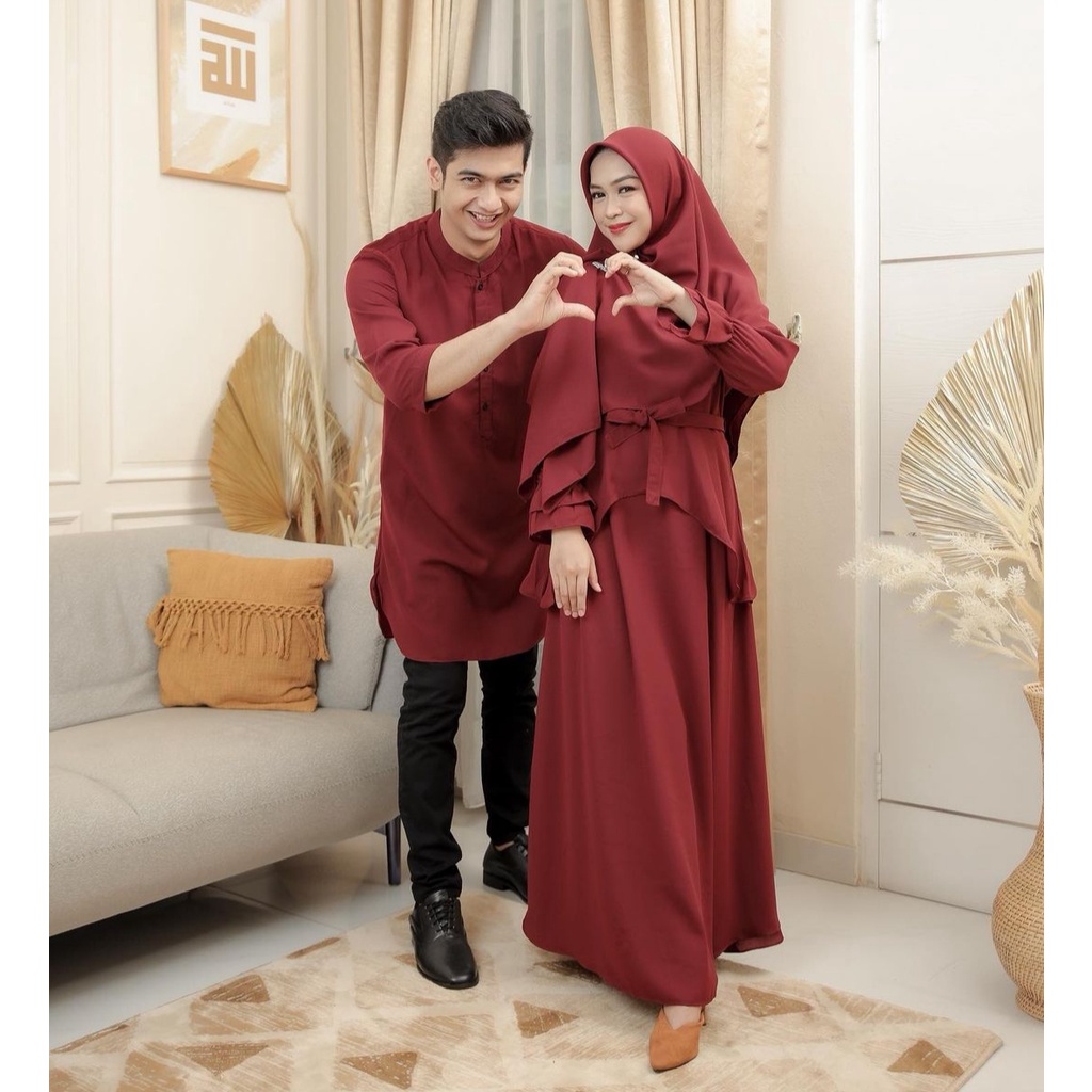 RIA RICIS COUPLE SET KEMEJA DAN GAMIS