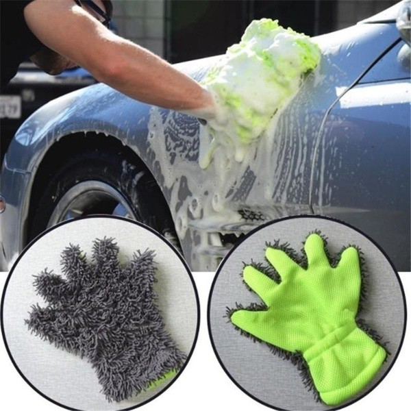 Sarung Tangan Serat Microfiber Cendol Lap Mobil | Car Wash Mitt