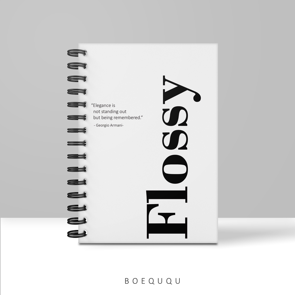

BOEQUQU - Notebook Aesthetic Custom Jilid Spiral Hardcover/ Buku Diary Catatan Custom Ukuran A5 & A6