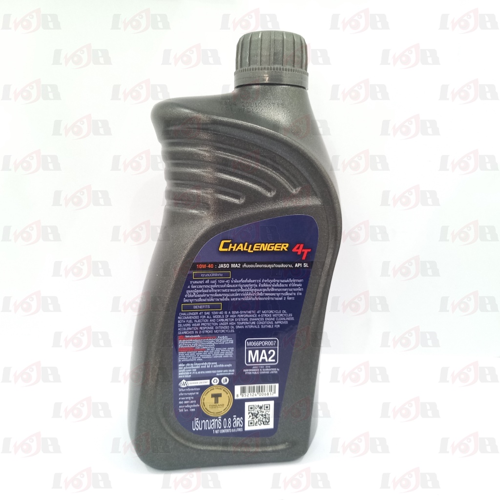 Oli PTT Challenger 800Ml Oli Mesin Motor Bebek 4T 0,8 Liter SAE 10W40 JASO MA2 SL Lubricants Synthetic