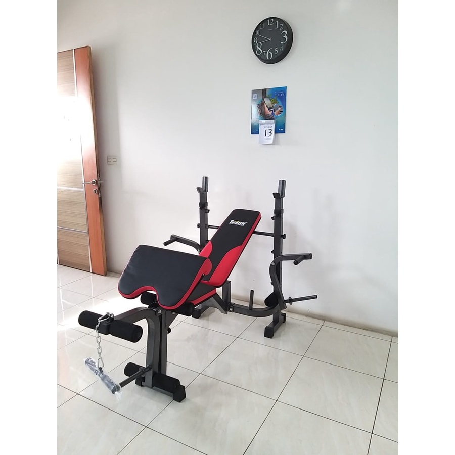 TOTAL HEALTH GYM - New Alat Latihan Angkat Beban Olahraga Gym Fitness Bench Press TL 7705 Plus Stick Diameter 3 Cm