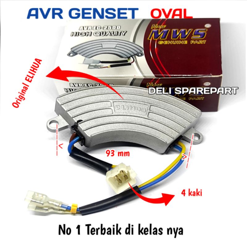 Avr Mesin Genset Generator 2500 watt 3000 w 4000w Oval lihua Original mws