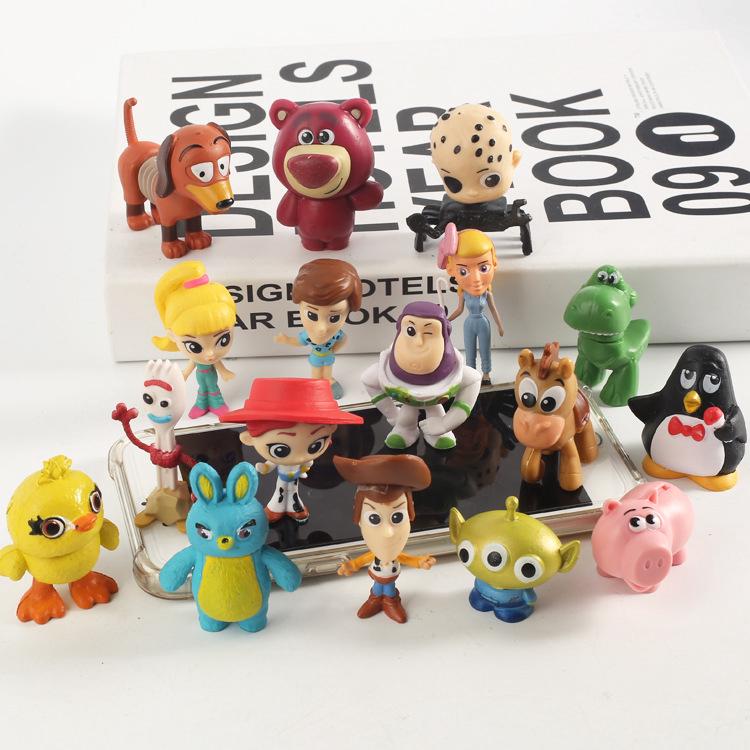 17 PCS Toy Story 4 Mainan Dekorasi Woody Buzz Kartun Karakter Desktop