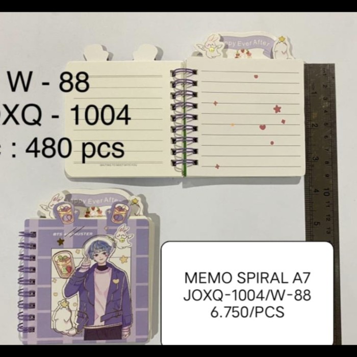 

Memo / Notebook Spiral Ukuran A7 - W-88