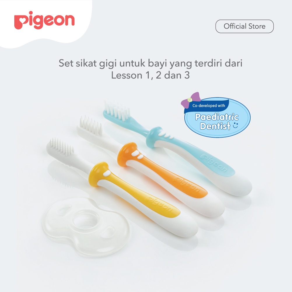 Pigeon Baby Training ToothBrush Set isi 3 / Sikat gigi anak / sikat gigi bayi