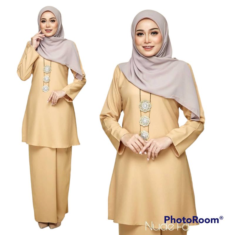 STELAN BAJU KURUNG RIAU MELAYU BASIC/FASHION MUSLIM WANITA/TELUK BELANGA/BAHAN BALOTELI SUPER